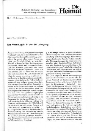 Die Heimat geht in den 90. Jahrgang