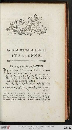 Grammaire italienne