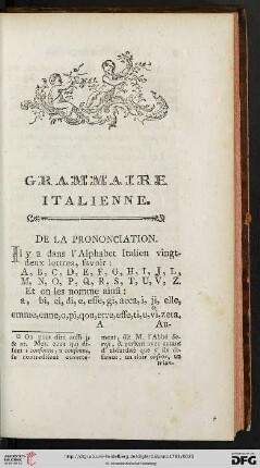 Grammaire italienne