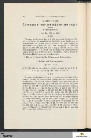 Dritter Teil: Übergangs- und Schlußbestimmungen