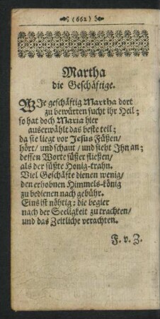 Martha die Geschäftige.