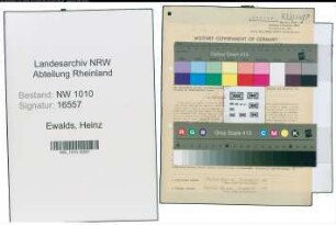 Entnazifizierung Heinz Ewalds , geb. 21.08.1915 (Krim.Beamter)