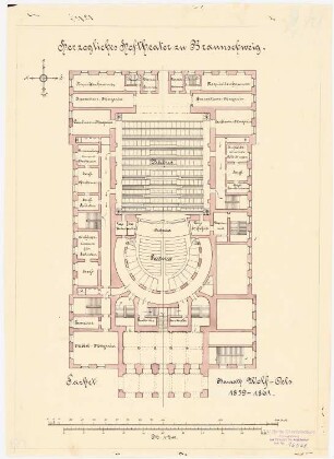 Hoftheater, Braunschweig: Grundriss Parkett 1:240