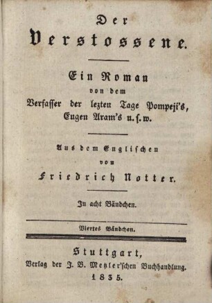 Der Verstossene : ein Roman, 4