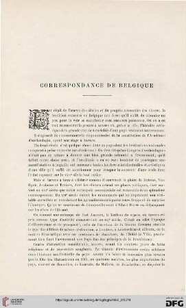 3. Pér. 8.1892: Correspondance de Belgique