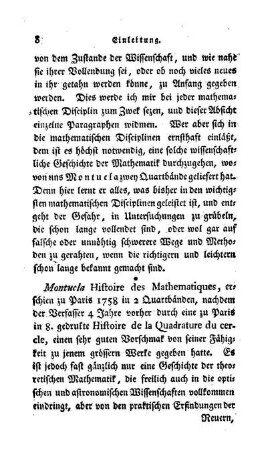 Zusaz, einige geschichtliche Bücher von der Mathematik