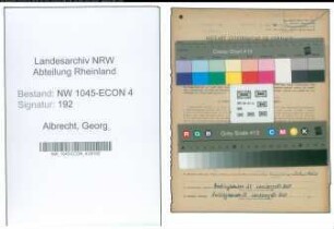 Entnazifizierung Georg Albrecht , geb. 05.01.1894 (Haendler)