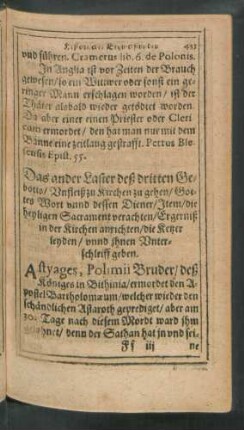 Das ander Laster deß dritten Gebotts/ Unfleiß zu Kirchen zu gehen ...
