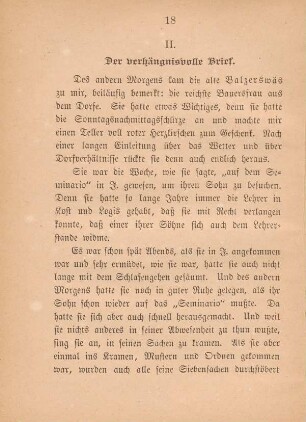 II. Der verhängnisvolle Brief
