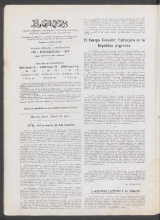 El Cuerpo Consular Extranjero en la República Argentina
