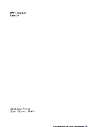 Lectures on vanishing theorems : [... DMV-seminar on algebraic geometry (Schloß Reisensburg, October 13 - 19, 1991)]
