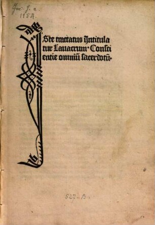 Iste tractatus Intitulatur Lauacrum Conscientie omniu[m] sacerdotu[m]