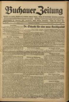 Buchauer Zeitung Volksblatt vom Federsee : Amtsblatt für die städt. Behörden Buchaus