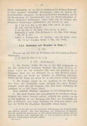 XXI. Verbrechen und Vergehen im Amte