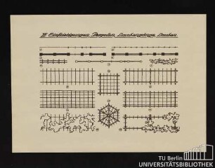 XII. Einfriedungen, Pergolen, Laubengänge, Lauben.