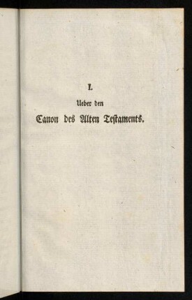 15-44, I. Ueber den Canon des Alten Testaments
