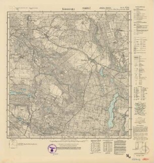 1864 (alte Nr. 526) Kösternitz, Meßtischblatt (4 cm - Karte)