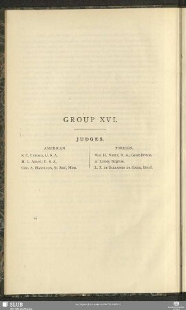 Group XVI. Judges