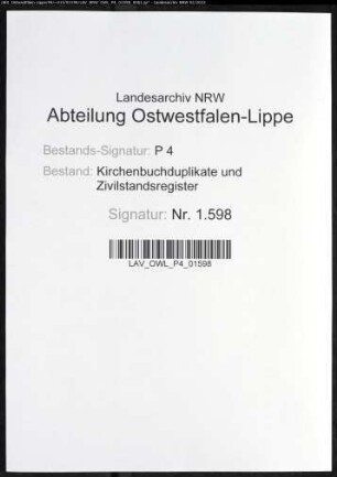 Kirchenbuchduplikat der katholischen Gemeinde Bökenförde (GHT 1830). (Gemeinde: Bökenförde, katholische Gemeinde)
