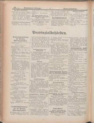 Provinzialbehörden.
