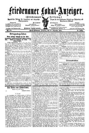Nr. 291, 13.12.1914