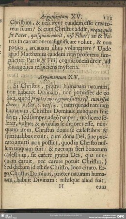 Argumentum XV