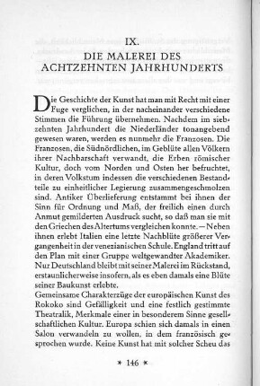 IX. Die Malerei des achzehnten Jahrhunderts
