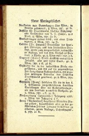 Neue Verlagsbücher.