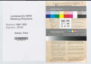Entnazifizierung Paul Adrian, geb. 22.07.1907 (Verwaltungsangestellter)