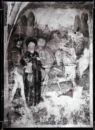 Margarethenkapelle; Wandbild, Margarethe vor Olyboius