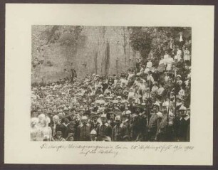 Freiburger Männergesangsverein beim 25. Stiftungsfest am 29.06.1908 auf der Hochburg