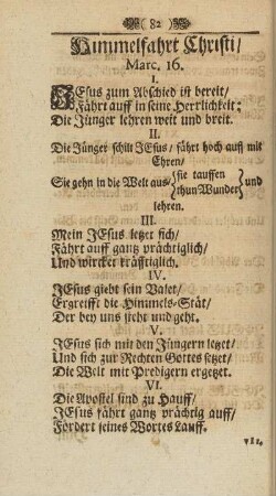 Himmelfahrt Christi/ Marc. 16.
