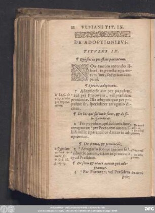 De Adoptionibus. Titulux IX.