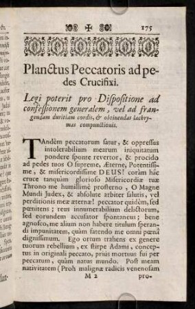 175-188, Planctus Peccatoris adpedes Crucifixi