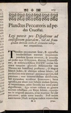 175-188, Planctus Peccatoris adpedes Crucifixi