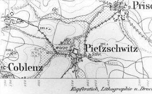 Göda-Pietzschwitz. Meßtischblatt, Sekt. Kloster Marienstern, 1884