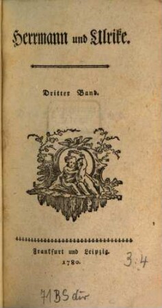 Herrmann und Ulrike : Ein komischer Roman in vier Bänden, Dritter Band