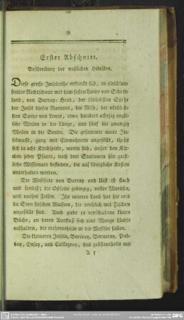 Erster Abschnitt. Beschreibung der westlichen Hebriden