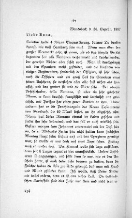 169 Wandsbeck, d. 30. Septbr. 1807