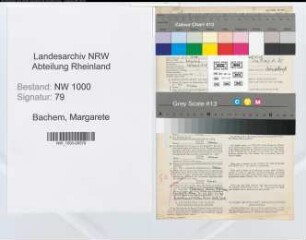 Entnazifizierung Margarete Bachem, geb. 01.01.1900 (Buerokraft)