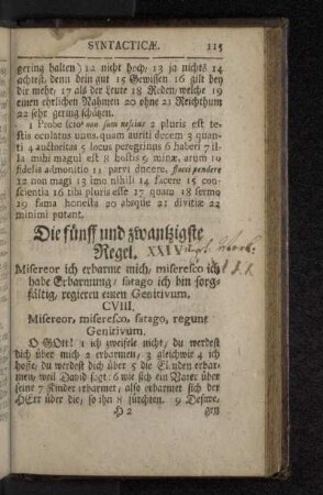 Die fünff und zwantzigste Regel. [bis Die neun und viertzigste Regel.]