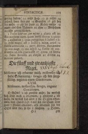 Die fünff und zwantzigste Regel. [bis Die neun und viertzigste Regel.]