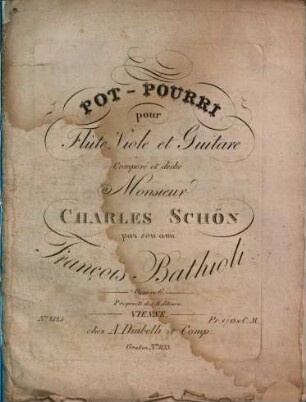Pot-Pourri pour flûte, viole et guitare : oeuvre 6
