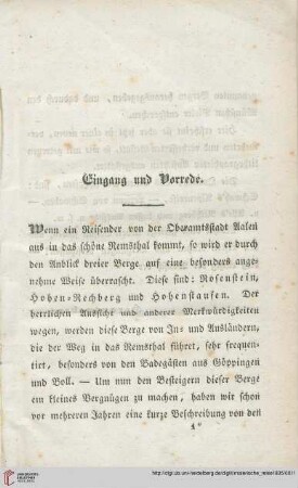 Eingang und Vorrede