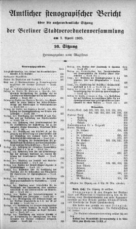Sitzung 16., 7. April 1925