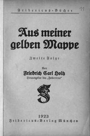 Folge 2: Aus meiner gelben Mappe