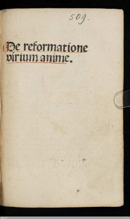 De reformatione virium animae
