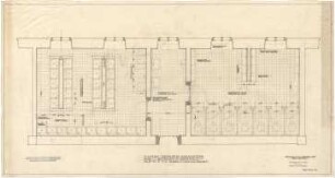 Fick, Roderich; Obersalzberg; SS-Kaserne mit Mannschaftsgebäude, Wirtschaftsgebäude, Exerzierhaus, Kasernenhof, Turnhalle - Mannschaftsgebäude, Wasch- und Abortanlage (Grundriss 1. OG)