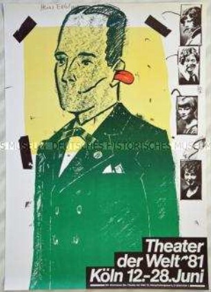 Plakat zum Theaterfestival "Theater der Welt 1981" in Köln