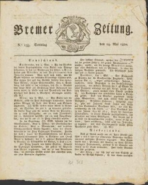 1820: Bremer Zeitung